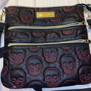 Leather Skull Betsey Johnson Crossbody